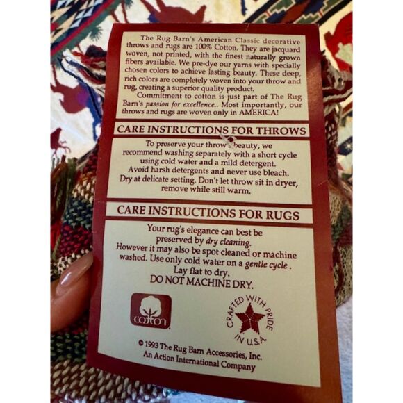 Cowboy Christmas Southwest Design Throw NWT - Picture 6 of 7